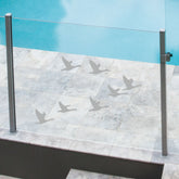 Glass Pool Fence Safety Decals Flying Geese Birds Design